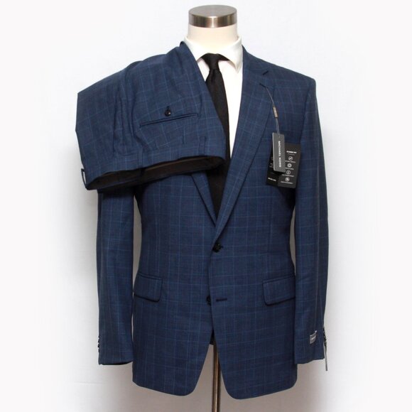MICHAEL KORS Mens 2-pc Suit 44L Classic-Fit Wool-Blend E071069 - Picture 1 of 14